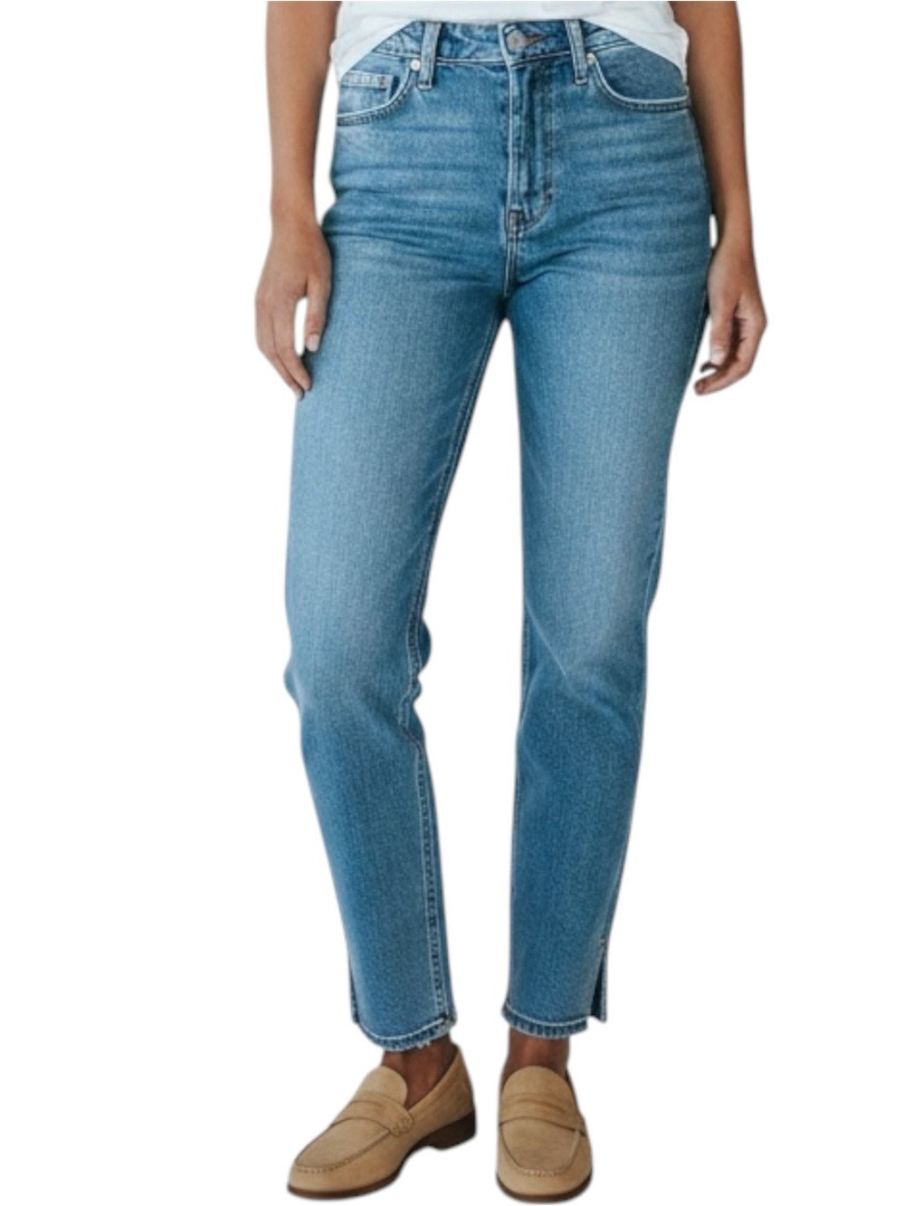 GOOD AMERICAN Light Blue Side Leg Slit Jeans Size 8/29 NWT